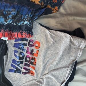 The Children's Place Gray and Black T-Shirt